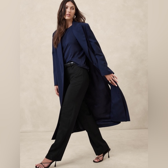 Banana Republic Pants - NWT! Banana Republic Black Siena Straight Wool Pant - ALL SIZES LONG